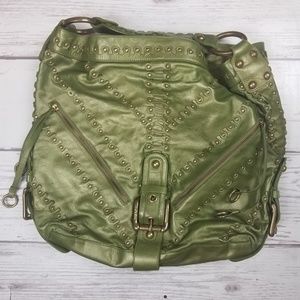 Isabella Fiore XL metallic studded shoulder bag